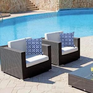Outdoor Throw Pillows - Decorative Pillows with Insert Included Set of 2 Outdoor Pillows for Patio Furniture 18x18 Inch