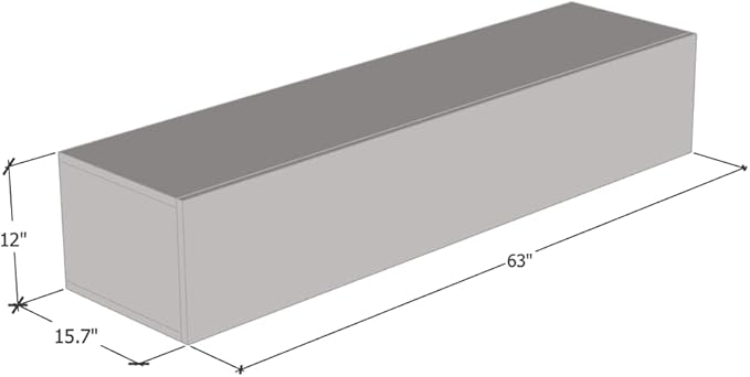 Meble Furniture Fly Type-30 63'' Floating TV Stand with Storage Cabinets - Modern Freestanding Rectangular TV Stand for Living Room - Media Entertainment Center Console Table for TV Up to 70" - White