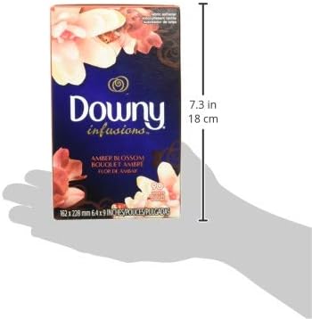 Downy Infusions Fabric Softener Dryer Sheets, Bliss, Sparkling Amber & Rose, 90Count