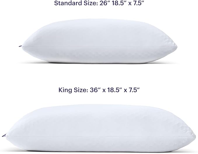 Purple Freeform Pillow - Standard Size, Customizable Support with GelFlex Grid & MicroFlex Moon Foam - Pressure Relief, Cooling, Extra Filling & Adjustable Height