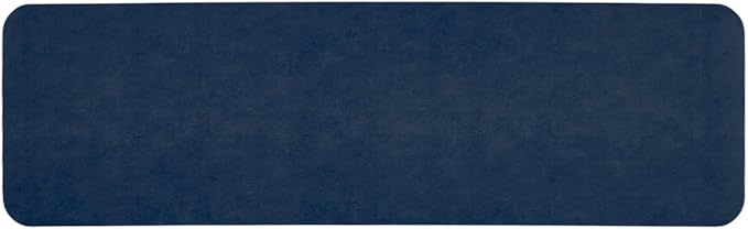 Bathroom Mat Quick Dry, Bathroom Rugs Non Slip Washable Thin Absorbent Bath Mat Fits Under Door Bathroom Floor Mat Perfect for Bath, Shower, or Sink 17"x59" Navy Blue