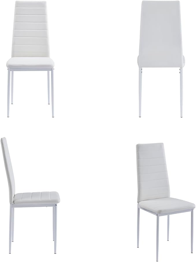 Dining Room Set for Kitchen (Silver White, 5 Pieces Set)