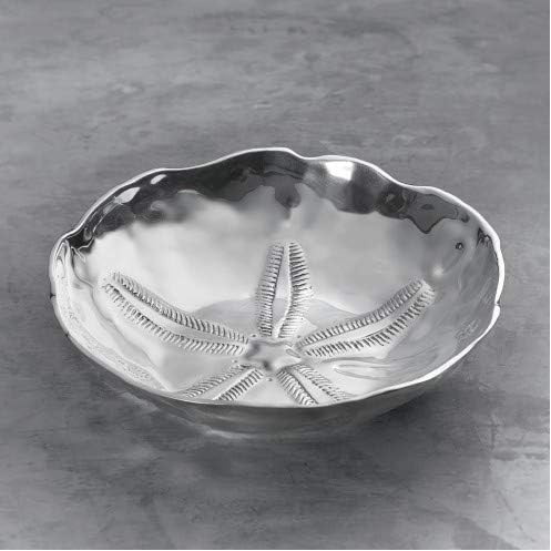 Beatriz Ball Large Ocean Sand-Dollar Bowl, Metallic