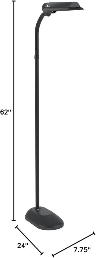 OttLite 18W WingShade Adjustable Floor Lamp for Crafts, Tasks, Office, Living Room, Sewings and Arts