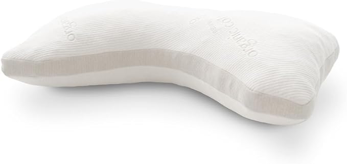 Naturepedic Organic Latex Side Sleeper Pillow - Standard/Queen Bed Pillow with Shoulder Cutout - Luxury Pillow for Back Support and Neck Pain Relief