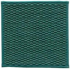Small Bathroom Rugs Non Slip Washable Bath Rugs Super Absorbent Bathroom Rug Thin Quick Dry Low Pile Bath Mats, Dark Green 12"x12"