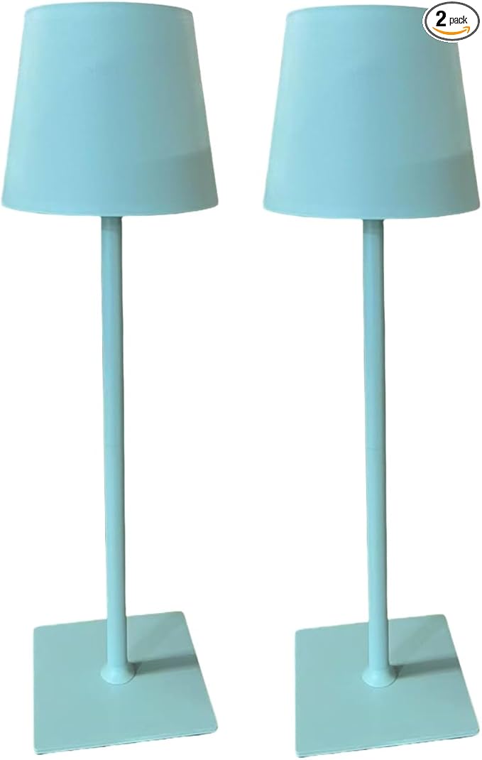 2 Pack Cordless Table Lamps, 3 Colors Stepless Dimming, 5000mAh Rechargeable Battery LED Desk Lamp for Bedroom/Couple Dinner/Desk/Cafe/Dining Room/Terrace