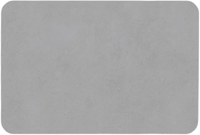 Bathroom Mat Quick Dry, Bathroom Rugs Non Slip Washable Thin Absorbent Bath Mat Fits Under Door Bathroom Floor Mat Perfect for Bath, Shower, or Sink 24"x36" Light Grey