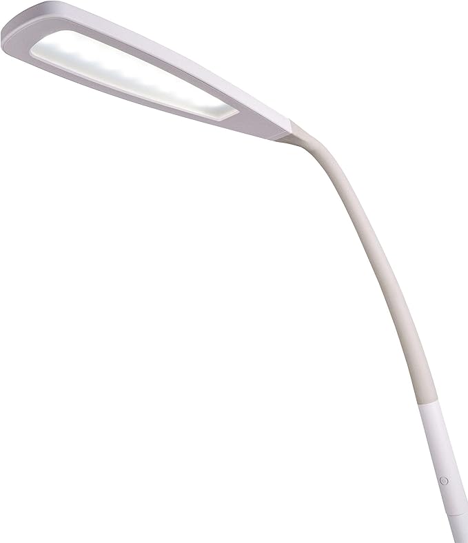 OttLite ClearSun Flex LED Floor Lamp with LED Technology - Touch Activated Controls, Adjustable Neck, Smart Memory Feature - Great for Office, Home, Dorm, Bedroom, College, & Living Room