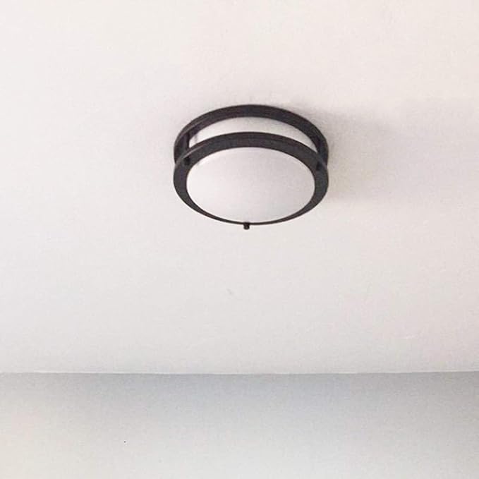 36W Dimmable LED Ceiling Light Fixture, 12in Flush Mount Light Fixture, Ceiling Lamp for Bedroom, Kitchen, Bathroom, Hallway, Super Bright 3500 Lumens, Black, 3000K Warm White