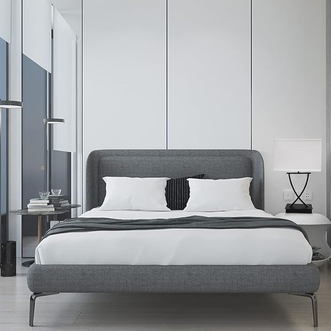 3-Way Dimmable Touch Control Medium Table Lamp with Type C/USB Charging Port and 1 AC Outlet White Shade 21.38" Bedside Nightstand Lamp for Bedroom Living Room Office and Hotel Bulb Included