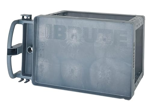 Rubbermaid Commercial Products BRUTE Heavy Duty 2-Shelf Utility/Service Cart, Medium, Lipped Shelves, Ergonomic Handle, 500 lbs. Capacity, Gray, for Warehouse/Garage/Cleaning/Maintenance/Stadiums