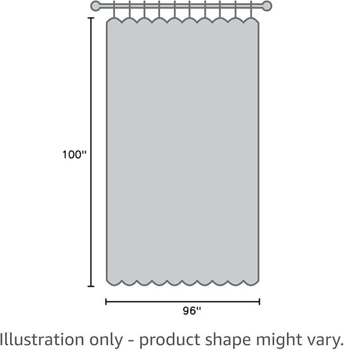 Joydeco 100% Blackout Curtains for Bedroom - Natural Linen Curtains 100" W x 96" L Long, Thermal Insulated 1 Panels Light Grey. Room Darkening Light Blocking Drapes for Living Room