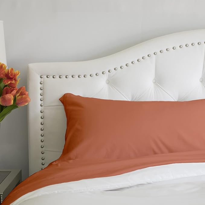 PeachSkinSheets 1500tc Level of Softness Soft King Pillowcase Set of 2 - Pumpkin Spice