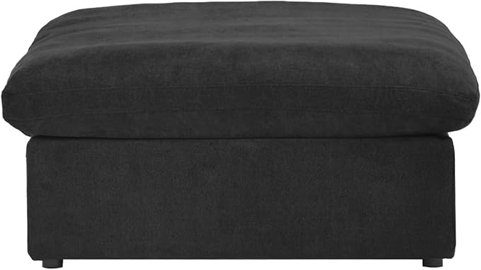 JACH Storage Ottoman Module for Living Room, Cushion Covers Removable, Minimalist Comfy Breathable Ottoman for Living Room Apartment (Black)