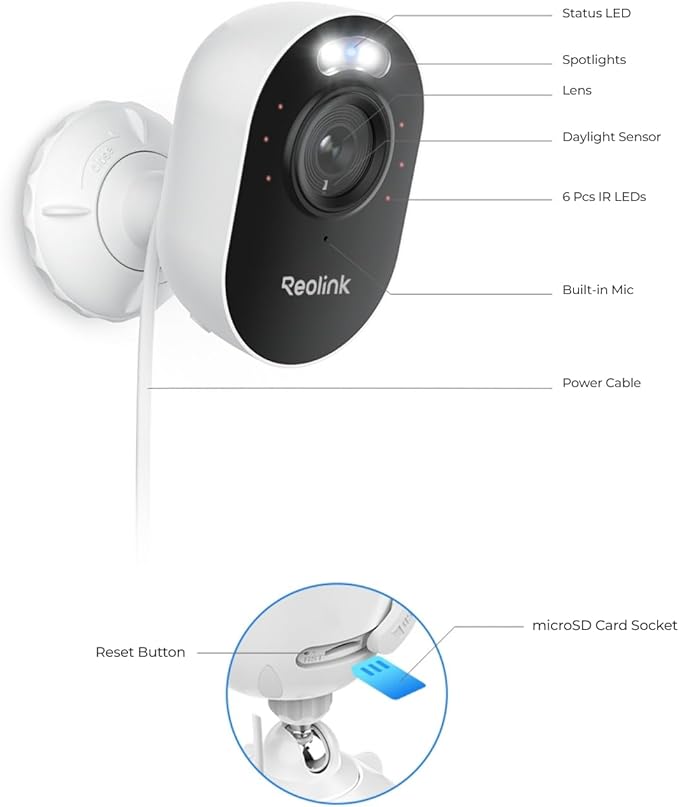 REOLINK Wireless Outdoor Security Camera Lumus 2K, Upgraded 4MP Spotlight Color Night Vision, 2.4/5GHz Dual-Band WiFi Plug in Camera, Smart Person/Vehicle/Animal Detection, Two-Way Talk, Local Storage