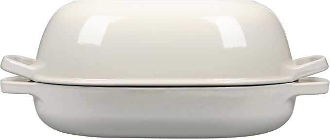 Enameled Cast Iron Dutch Oven Pot with Lid, Oval Dutch Oven for Bread Baking, Bread Oven for Homemade Sourdough Bread Baking, 7qt, White