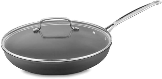 Cuisinart 12-Inch Skillet, Nonstick-Hard-Anodized with Glass Cover, 622-30GP1