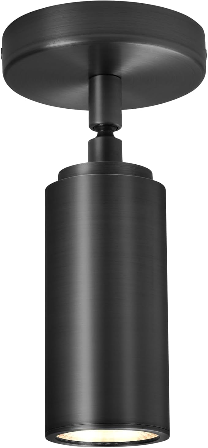 Matte Black Ceiling Spotlight, Hardwired LED Ceiling Spot Light Indoor, Flush Mounted Monopoint Ceiling Light, Modern Directional Spot Lights, Adjustable Spotlight Fixtures