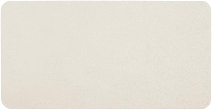 White Bath Mat, Bathroom Rugs Non Slip Washable Thin Absorbent Quick Dry Bath Mat Fits Under Door Bathroom Floor Mat Perfect for Bath, Shower, or Sink 24"x48" White