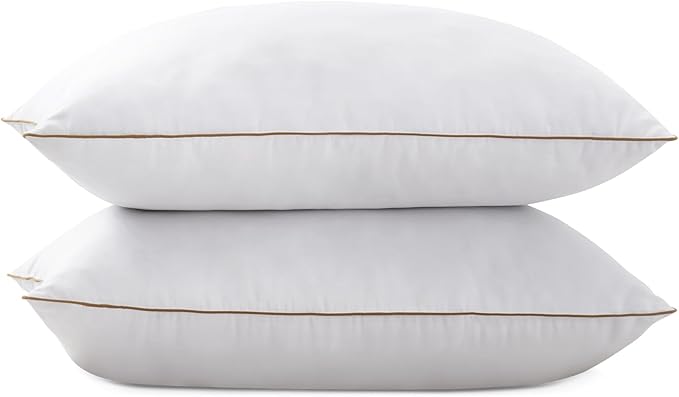 Bafode Goose Feather Pillows, Bed Pillows, Standard Size Set of 2, Hotel Pillows for Sleeping, White Pillows Soft Down Alternative Pillows 20x26