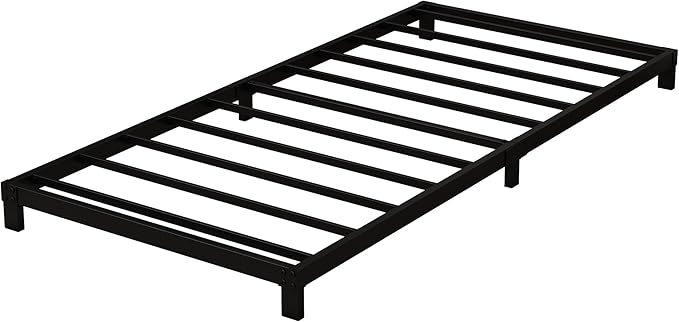 5 Inch Low Twin XL Bed Frames Heavy Duty Metal Platform, No Box Spring Needed, Easy Assembly Mattress Foundation, No Noise, Black