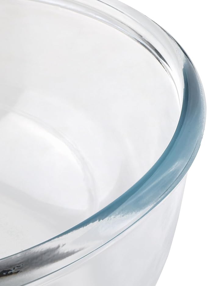 Large Glass Mixing Bowl - 6 Quart Clear Glass Salad Bowls - Glasses Bowl for Sourdough, Bread Making, Kitchen