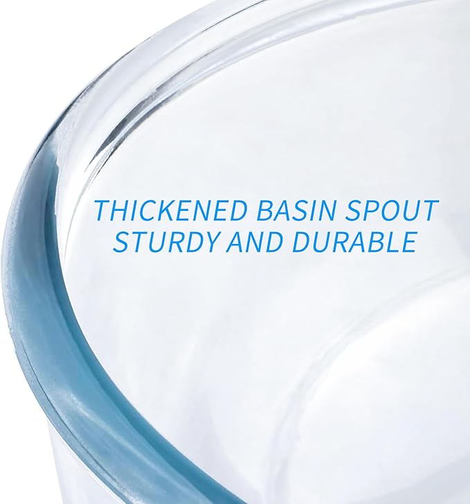 Mixing Bowls - 6 Quarts Glass Mixing Bowls - Salad Bowl With Serving Utensils - Microwave And Freezer Safe Bowls For Kitchen