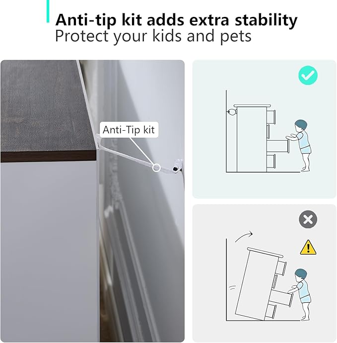 LIDYUK Dresser for Bedroom, Wood Dresser with 8 Drawers, Modern Minimalist Dressers & Chests of Drawers, 48 Inches Wide Chest of Drawers for Bedroom, Hallway, Living Room, White