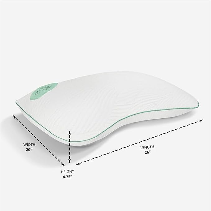 Bedgear Level Cuddle Performance Pillow - Firm Bed Pillow for Side Sleepers - Moisture Wicking Removable Cover - Size 0.0