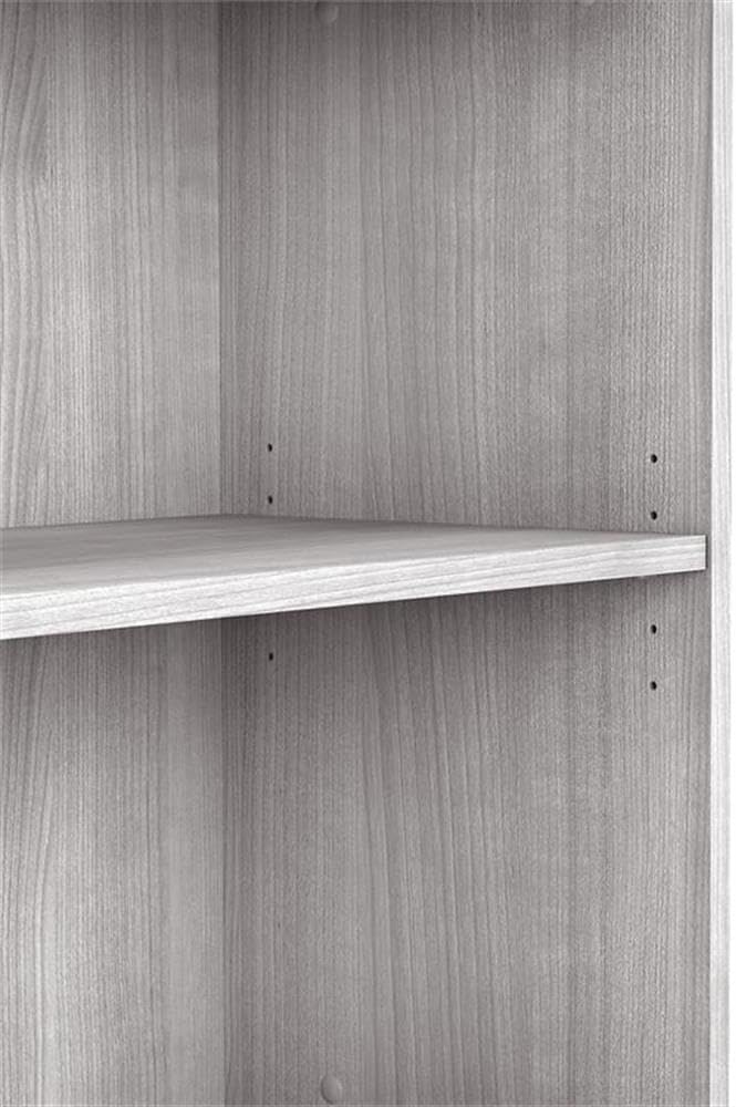 Bush Business Furniture Hybrid Tall 5 Shelf Bookcase in Platinum Gray