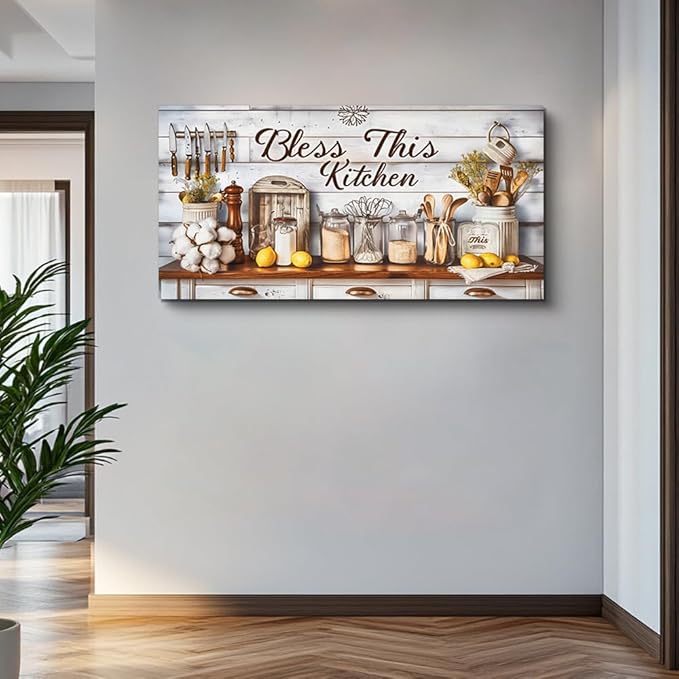 PHAOHUAXM Large Canvas Wall Art For Living Room Farmhouse Wall Decor For Bedroom Office Mural Kitchen And Restaurant Oil Painting Printed Artworks Picture Room Home Decoration Aesthetics 20"x40"