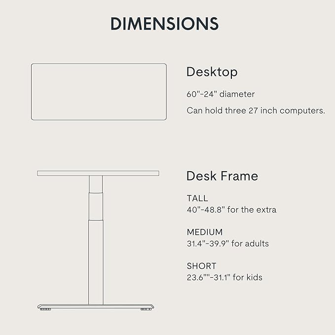 FLEXISPOT E6 Pro Oval Leg Dual Motor 3 Stages Standing Desk 60x24 Inch Whole-Piece Board Electric Height Adjustable Electric Sit Stand Up Desk 150KG Load Capacity (Black Frame + Black Desktop)