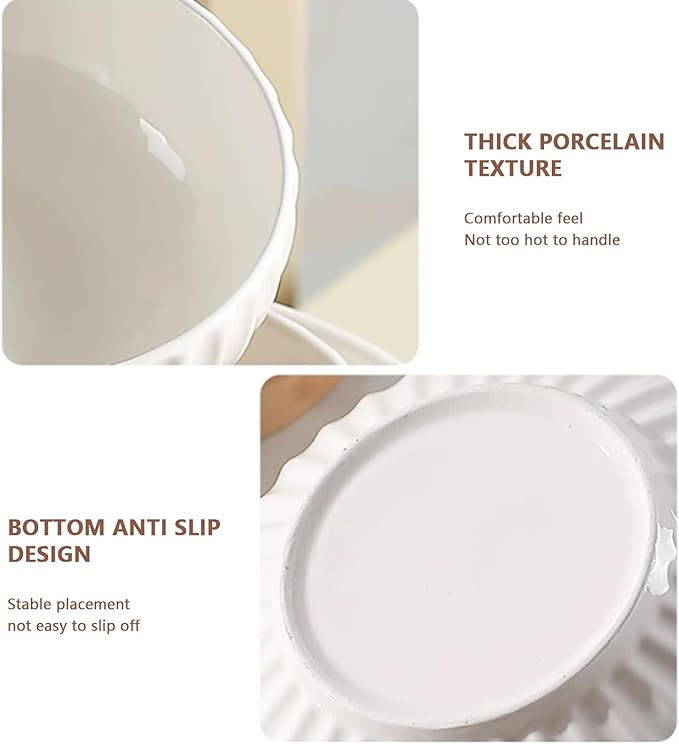 Large Ceramic Mixing Bowls Set, Bowls Set For Kitchen,Large Bowl Set of 3, Prep Serving Bowl for Baking and Mixing Salad,Oven, Microwave and Dishwasher Safe