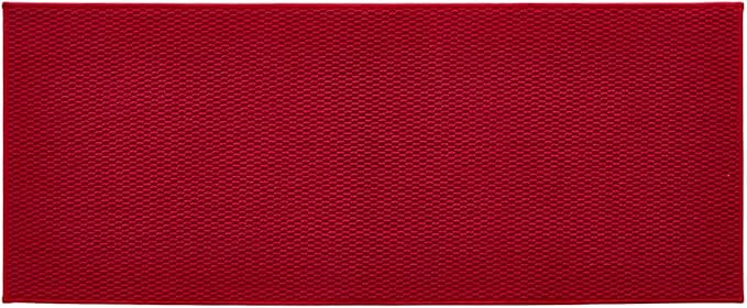 Bathroom Runner Rug, Long Bath Mat Washable Thin Quick Dry Low Pile Bathroom Runner Rugs 24 x 60 Non Slip, Red 24"x60"