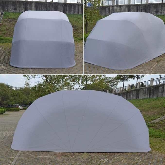 Stainless Steel Grey Carport, Foldable Retractable Car Awning,Semi-Automatic Durable Shelter, Mobile Folding Garage,All Weather Proof Carport - Lockable,Durable Shelter