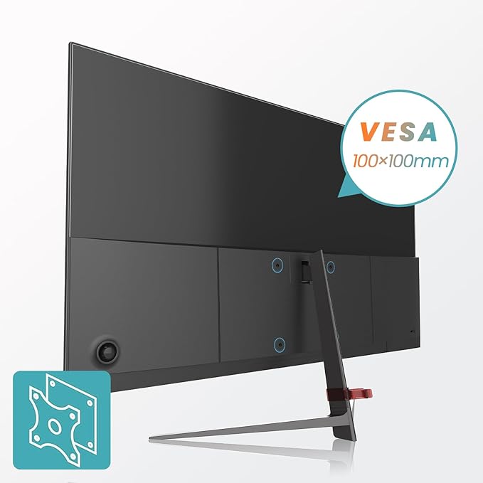 27 inch Gaming Monitor 100Hz Computer Monitor Built-in Speakers Full HD 1920 x 1080P with HDMI DP Interface Eye Care Frameless with 3-Side Virtually Borderless Design VESA๏ผ100 x 100mm๏ผ