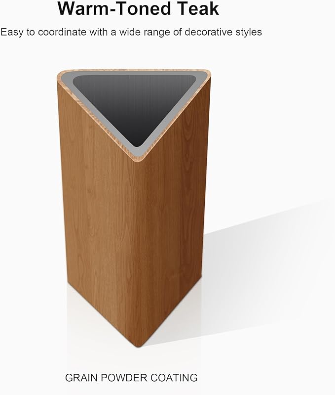 PURPLE LEAF 13-Piece Patio Dining Set Outdoor Furniture Rectangular Table and Chairs Set with Aluminum Frame and Teak-Finish for Garden Deck Backyard Kitchen Deep Teak Outdoor Set