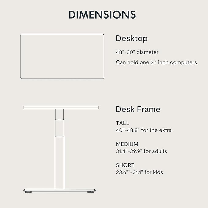 FLEXISPOT E6 Pro Oval Leg Dual Motor 3 Stages Standing Desk 48x30 Inch Whole-Piece Board Electric Height Adjustable Electric Sit Stand Up Desk 150KG Load Capacity (White Frame + White Desktop)