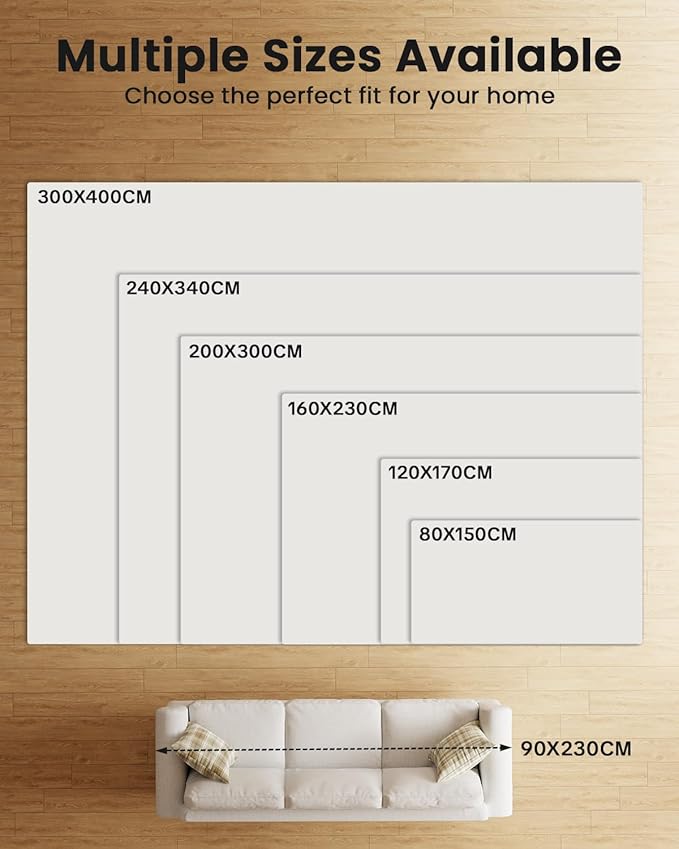 HOMFINE Area Rug 9'x11.5' - Vintage Design Area Rugs with Non Slip Machine Washable Rugs for Living Room Bedroom Living Room Rug Carpet Stain Resistant, Home Decor Office Area Rug, Beige Brown