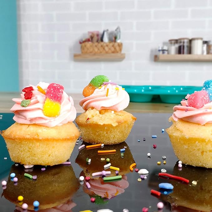 CAKETIME Mini Muffin Pan - 24 Mini Cupcake Pans, Silicone Molds, Food Grade, Pinch Test Approved, Pack of 2