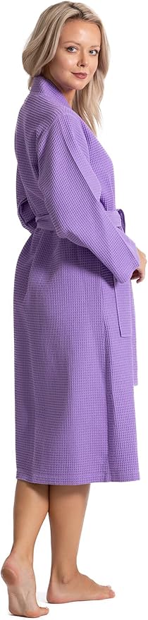 Waffle Knit Lightweight Kimono Spa & Bath Robes for Women - Quick Dry - Soft