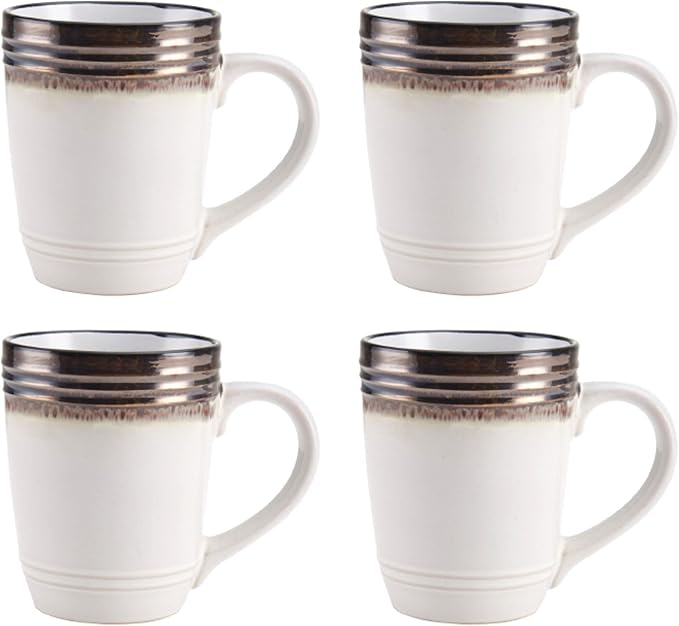 Gourmet Basics by Mikasa Bailey 16 Piece Dinnerware Set, Service for 4, Cream