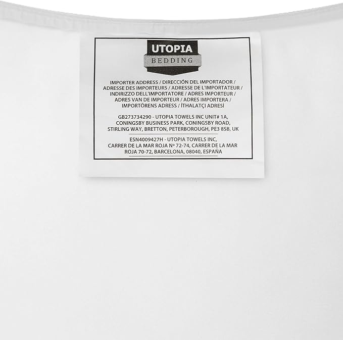 Utopia Bedding Bed Pillows for Sleeping (White), European Size, Set of 2, Hotel Pillows, Cooling Pillows for Side, Back or Stomach Sleepers