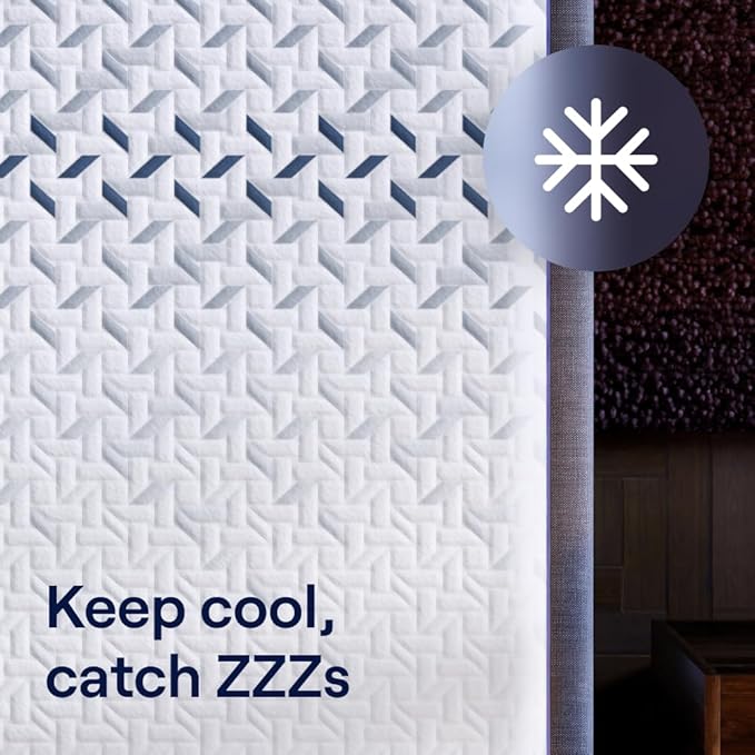 Nectar Luxe Hybrid 14” Cal King Mattress - Medium Firm - Memory Foam & Innerspring Coils - Cooling Fibers - 3” Pressure Relief Layer - Mattress in a Box - 365-Night Trial & Forever Warranty