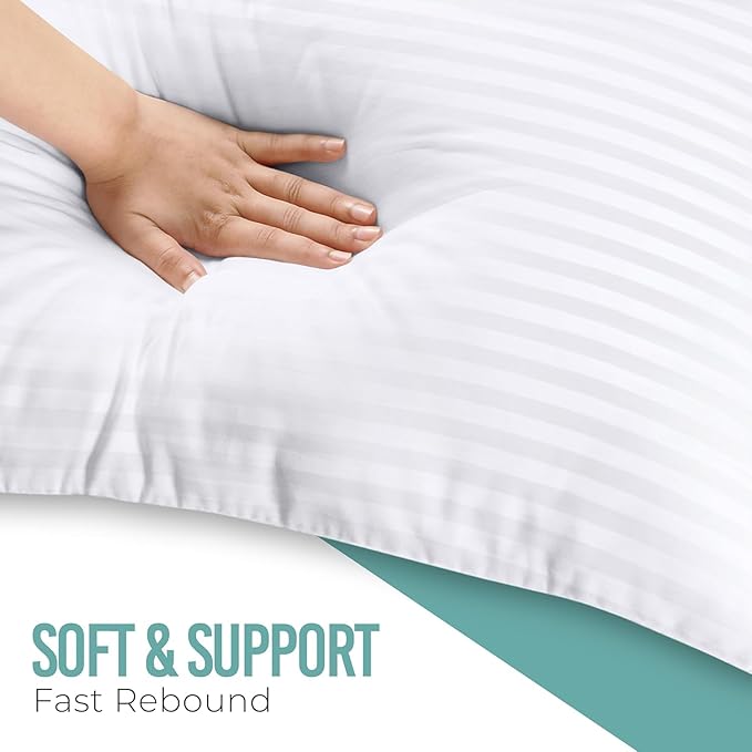 Utopia Bedding Pillows Queen Size Set of 4 (White),Hotel Pillows, Cooling Pillow for Side, Back or Stomach Sleepers