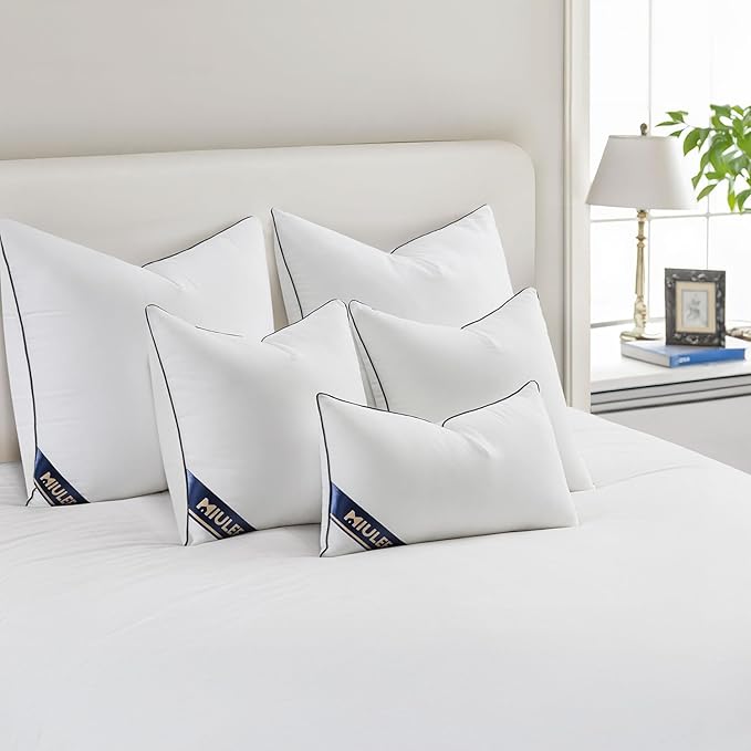 MIULEE 12x20 Pillow Inserts Set of 4 Throw Pillows Premium Down Alternative Pillow Inserts Rectangle Decorative Pillow Stuffer for Sofa, Couch (12x20 inch, Set of 4)