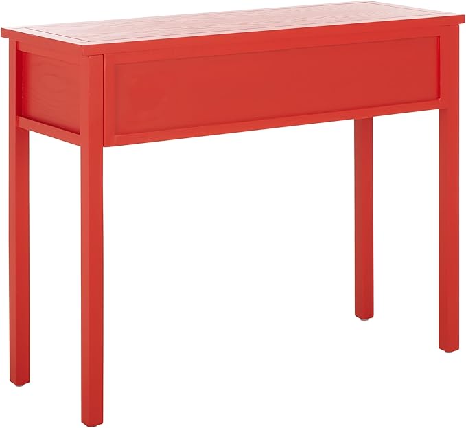SAFAVIEH Home Collection Cindy Farmhouse Hot Red 3-Drawer Console Table
