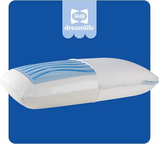 SEALY Dreamlife Memory Foam, Standard Pillow, White