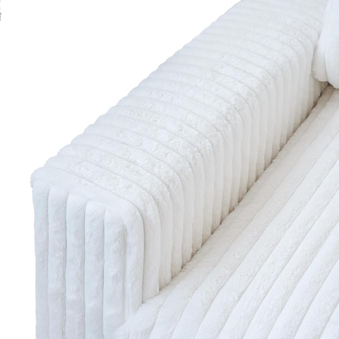 JACH 157" Modern Sectional Couch, Overzised Down Filled Soft Sofa, Deep Seat 8 Seater Convertible Modular Cloud Sofas for Living Room, Minimalist Couches,Sofa Cover Removable, Beige